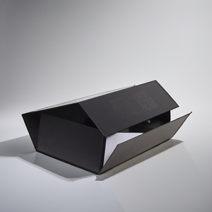 2023 Nhà Sản Xuất Giá Thấp Bán Buôn Cứng Nhắc Sang Trọng Các Tông Màu Đen Giấy Gấp Từ Giày Hộp Bao Bì Cho Giày - Product Image 3