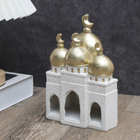 Ornements de Noël en résine pour la maison et le bureau, motif château, mouton et étoile, style moderne et simple, cadeau personnel pour l'Aïd al-Adha du Moyen-Orient
