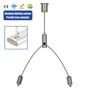 Chất lượng cao Wire Rope đôi chân treo đèn chùm LED Hệ thống Kit - Product Image 1