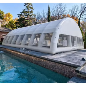 Cubierta Inflable Transparente para Piscina de PVC, Cubierta Impermeable para Piscina con Ventanas, Fácil de Instalar, para Piscinas Exteriores - Product Image 1