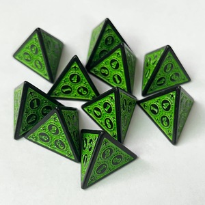 Jeu de dés en acrylique à motif complexe D4 <span class=keywords><strong>brevet</strong></span>é Dés de jeu de table de style creux de luxe - Product Image 4