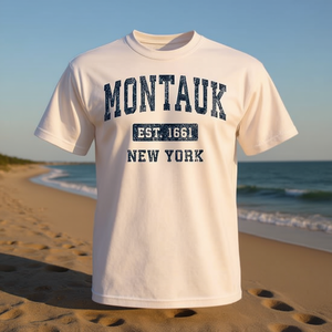 มอนตาค์ นิวยอร์กเสื้อยืดวินเทจ เอสท์ 1661 แขนสั้นผ้าฝ้ายคอกลมสำหรับทุกเพศ - Product Image 3