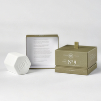 Boîte en carton rigide écologique avec logo personnalisé, finition mate, pour bougies chauffe-plat, emballage cadeau personnalisé pour bougies chauffe-plat
