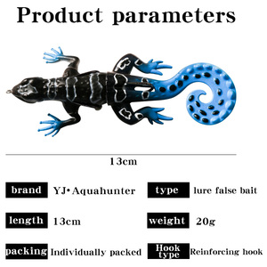 Nouveauté, leurre souple en plastique bionique de 13 cm, 20 g, gecko, lézard, caméléon, leurre de pêche souple, appât, leurre de gecko - Product Image 4
