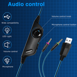 Casque <span class=keywords><strong>de</strong></span> jeu à <span class=keywords><strong>prix</strong></span> réduit, avec suppression du bruit, LED colorée, pour <span class=keywords><strong>PS4</strong></span> / PC / Xbox One - Product Image 6