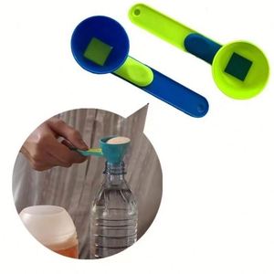 Mess Free Plastic <b>Measuring</b> Funnel <b>Spoon</b>, Portable Powder Dispensing Scoop for Protein Powder Coffee Powder Kitchen Gadget - Product Image 1
