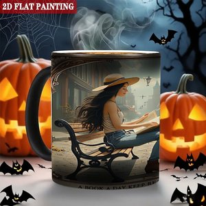 Frosted Black 11oz <b>Ceramic</b> <b>Mug</b> Heat Changing Magic Cup For Beverage Fans - Product Image 6
