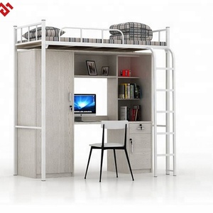 Cama Litera Cúbica Moderna de Madera con Escritorio, Tamaño Personalizado para Hogar, Oficina, Taller, Escuela, Gimnasio, Materiales Duraderos de MDF y Melamina - Product Image 1