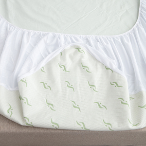 Thoáng khí mềm mại làm mát sợi tre không thấm nước được trang bị nệm bảo vệ trắng sâu Túi nệm Bìa - Product Image 5