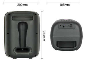 Haut-parleur sans fil avec microphone intégré, 8 pouces, RGB, 10W, BT 5.0, batterie 1200mAh - Product Image 4