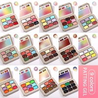 Palette de gel multi-couleurs pour nail art, gel solide haute pigmentation, créez des ongles à dégradé naturel facilement, convient aux débutants