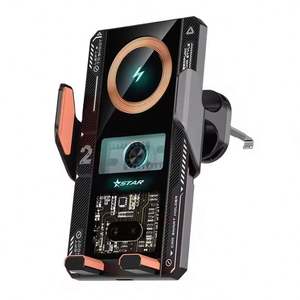 Support de téléphone de voiture automatique à <span class=keywords><strong>induction</strong></span> infrarouge transparent de style cyberpunk T8, <span class=keywords><strong>chargeur</strong></span> sans fil pour téléphone portable - Product Image 1