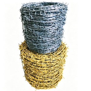 Alambre de púas galvanizado en caliente de <span class=keywords><strong>doble</strong></span> torsión antiescalada para cercas de seguridad en granjas, ranchos, límites y cárceles - Product Image 2