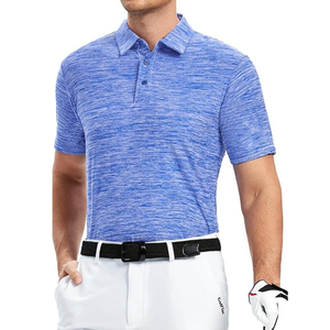 Polo de golf confortable à séchage rapide pour homme Tissu tricoté respirant à manches courtes avec motif brodé et décontracté - Product Image 2