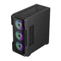 GAMEMAX Casing Komputer Desktop 360Mm, Casing Komputer Gaming Pendingin Air Cair Menara Ventilasi Stereoskopik
