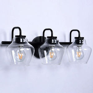 Appliques murales modernes à intensité variable 2700K pour éclairage intérieur, avec construction en métal et verre, commande par interrupteur, design élégant - Product Image 6