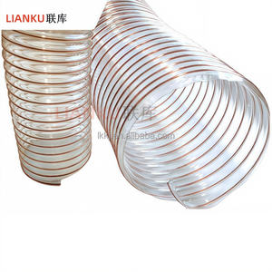 Grand diamètre 0.6mm d'épaisseur PU fil d'acier ondulé renforcé haute pression conduit de vide <span class=keywords><strong>tuyau</strong></span> Durable tête Flexible Ventilation - Product Image 4