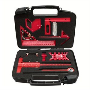 Kit d'outils de mesure pour le travail du bois avec boîte de rangement, plan de conception et de mise en plan pour projets de menuiserie, kit d'assistance à l'assemblage - Product Image 1