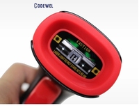 Lecteur de codes-barres portable sans fil 2,4 G à laser 1D longue portée avec 2 interfaces, en stock