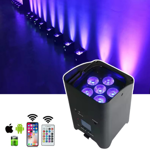 Aopu rgbwa UV PAE 6In1แบตเตอรี่ไร้สายไฟเวทีแสงไฟ LED PAE สำหรับงานในห้องโถง - Product Image 1