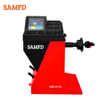 SAMFD Ensemble complet : Pont élévateur 4 colonnes, Machine d'alignement 3D des roues, Équilibreuse de roues, Démonte-pneus et Pont élévateur combiné