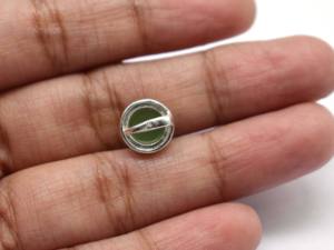 Natural Blue <b>Fire</b> Rainbow Moonstone Cabochon 8mm Round Gemstone 925 Sterling Silver Handmade Pendant - Product Image 4