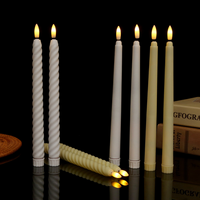 11 Zoll Lange Konische LED-Kerzen in Verschiedenen Farben 2,1 Durchmesser Warme Flammenlose Fernbedienbare Plastikkerzen zur Dekoration YS