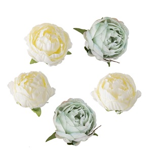CallaFloral Artificial Peony <b>Flower</b> Head <b>Light</b> Blue Off White Pan Weaving Cloth Indoor Decoration - Product Image 5