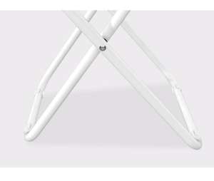 Séchoir à Linge Métallique Pliable Gain de Place sur Pied pour Intérieur et Extérieur, Étendoir à Linge Blanc pour Draps et Vêtements - Product Image 5