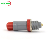 Connecteur électrique circulaire en plastique 1P 2 broches non gainé, auto-bloquant par poussée-tirage, pour applications médicales et esthétiques