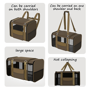 Sac à dos de transport pour petits animaux de compagnie Prodigy, style classique, durable, pliable, souple, imperméable, léger et portable - Product Image 2