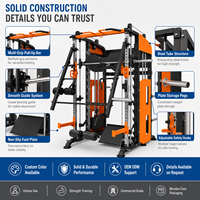 Machine Smith multifonctionnelle avec croisement de câbles et rack de musculation pour salle de sport à domicile