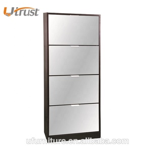 <span class=keywords><strong>Industrial</strong></span> chica Amor de zapato de madera de gabinete de rack de almacenamiento moderno zapato rack gabinete con espejo estante del zapato del estilo de gabinete de madera A casa - Product Image 2