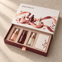 Boîte cadeau rigide personnalisée de style tiroir, en carton recyclable, pour cosmétiques et soins de la peau, avec logo et insert