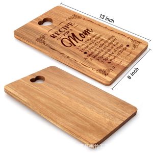 Tabla de cortar de madera de haya estilo japonés de 13x8 pulgadas con mango en forma de corazón, tabla de cortar de madera maciza para cocina, regalo para el Día de la Madre - Product Image 1