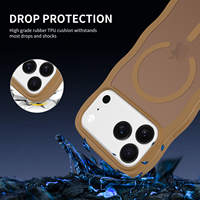 Fundas para Teléfono con Patrones Ondulados, Modernas y Lujosas, de TPU+PC, con Carga Magnética, Resistentes a Golpes, Antihuellas, Protección 360 para 17 Pro Max