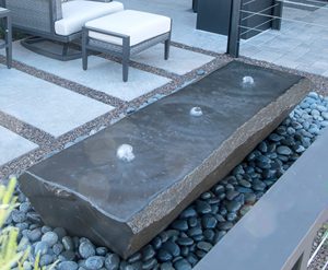 Fontaine <span class=keywords><strong>de</strong></span> <span class=keywords><strong>jardin</strong></span> moderne en pierre <span class=keywords><strong>de</strong></span> basalte sans <span class=keywords><strong>bassin</strong></span> pour usage extérieur et jardinage - Product Image 2