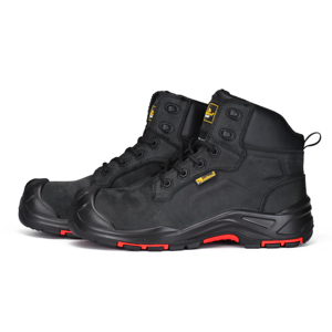 Botas DE TRABAJO DE SEGURIDAD DE CUERO impermeables antibacterianas fuertes negras clasificadas S3 HRO <span class=keywords><strong>CI</strong></span> HI con punta compuesta <span class=keywords><strong>EN</strong></span> ISO 20345 - Product Image 4
