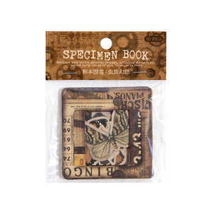 20 דגימות נתונים דגימות יח'\אריזה סדרת ספר יד מאוירת רטרו יומן קישוט חומר קישוט עם מדבקות 6 סוגים - Product Image 1