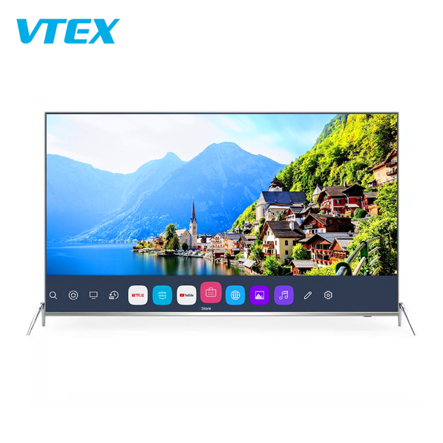 55inch Slim LED 4K Big Television Smart TV, 50 55 58 60 70 75 Inch China Security LED 4K HDR Smart TV