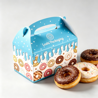 Boîtes d'emballage en papier pour cadeaux, bonbons, donuts et macarons avec poignée