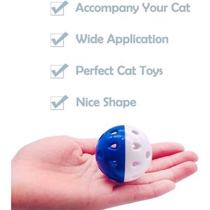 Pelotas de Juguete para Gatos de 1.57 Pulgadas, de Plástico con Campana en el Interior, Diseño de Puntos, para Entrenamiento de Persecución y Juego en Interiores - Product Image 3