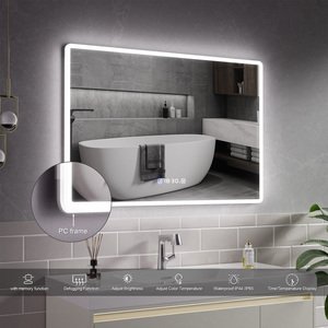Hình chữ nhật hiện đại chiếu sáng IP44 Gương phòng tắm PC khung thông minh LED tùy chỉnh tắm gương cho tường - Product Image 4