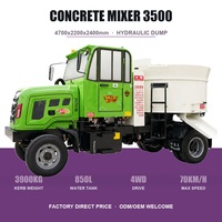 Nouvelle arrivée : Camion malaxeur à béton 92 kW avec moteur diesel, monté sur remorque, pour projets de construction