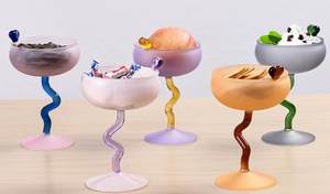 Love candy bean di vetro tazza tazza di dessert tazza di gelato regalo carino nella decorazione del piatto snack di frutta - Product Image 6