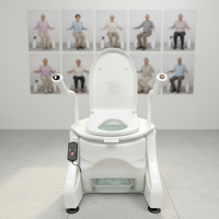 Siège de toilette multifonctionnel pour la maison, rehausseur avec accoudoirs surélevés pour personnes âgées