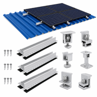 Structure de montage au sol pour panneaux solaires en aluminium, avec ballast, pour toits plats et fondations en béton