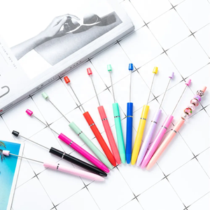 マルチカラーDIYビーズボールペン用プラスチックDIYビジネスノベルティ金属シリコンベアリングジュエリーペンプロモーションボールペン - Product Image 5