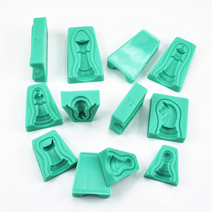 Chess <b>Silicone</b> Mold Set 8Pcs Fondant Cake <b>Baking</b> Chocolate DIY Epoxy Molding Tools Green Pink Gray White - Product Image 3