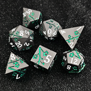 Juego de dados poliédricos personalizados al por mayor para juegos de rol DND, dados para juegos de mesa Dungeons and Dragons, dados de metal de alta calidad - Product Image 3
